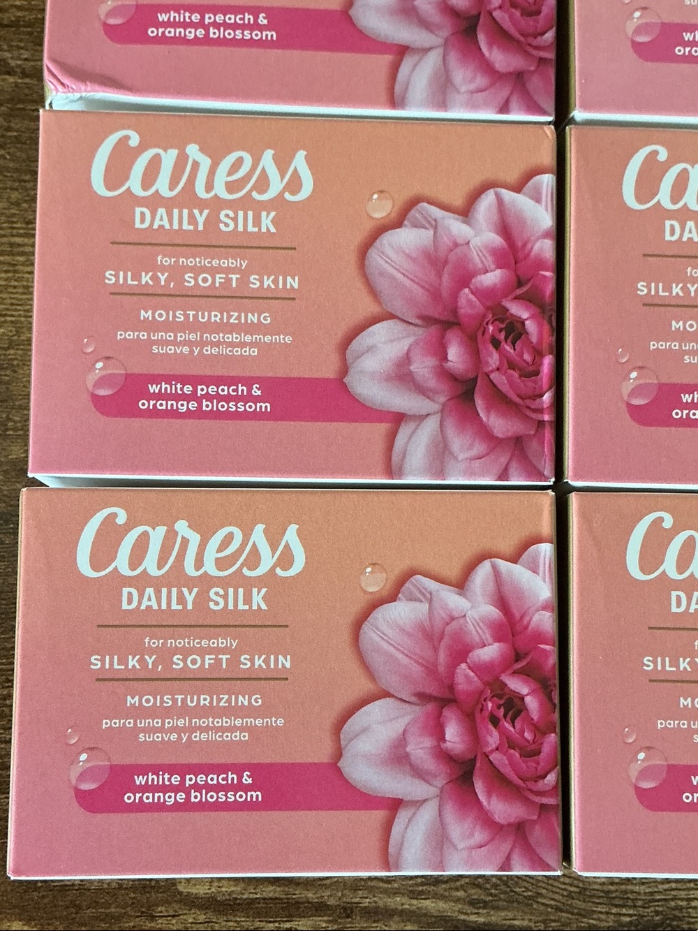 Caress Daily Silk Soap Bar - White Peach & Orange Blossom - Peach/Pink - Picture 3 of 8
